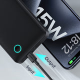 Baterie Externa Baseus Airpow Lite (P10067500123-00), USB, Type-C, 15W, 10000mAh, cu Cable Type-C, 30cm, Negru