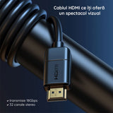 Cablu audio Baseus Video Cable (Cakgq-D01), HDMI to HDMI, High Definition, 5m, negru