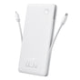 Baterie Externa Baseus Airpow Air Lite (P10067501213-00), USB, Type-C, Dual Cablu USB-C, Lightning, 22.5W, 10000mAh, Alb