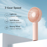 JisuLife Premium Handheld Fan Life1 Plus (FA21), portabil, Type-C, 3 Speeds, 2000mAh, Alb