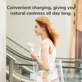 JisuLife Premium Handheld Fan Life1 Plus (FA21), portabil, Type-C, 3 Speeds, 2000mAh, Alb