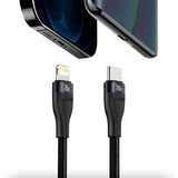 Cablu Baseus de date Flash Series 2in1 (CA1T2-F01), Type-C to Type-C, Lightning 100W, 1.2m, negru