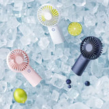 JisuLife Premium Mini Hand Fan Life3 (F2B), portabil, Ultra-Silent, Type-C, 3 Speeds, 4000mAh, Alb