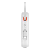 Baterie Externa Baseus Qpow Pro+ (P10055003223-00), Lightning, 2x Type-C, USB, 22.5W, 10000mAh, Cable Type-C, 30cm, Alb