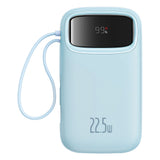 Baterie Externa Baseus Qpow Pro+ (P10055003313-00), Lightning, 2x Type-C, USB, 22.5W, 10000mAh, Cable Type-C, 30cm