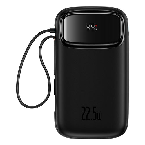 Baterie Externa Baseus Qpow Pro+ (P10055002113-00), Lightning, 2x Type-C, USB, 22.5W, 20000mAh, Cable Type-C, 30cm