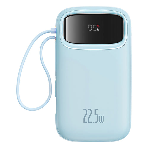Baterie Externa Baseus Qpow Pro+ (P10055002313-00), Lightning, 2x Type-C, USB, 22.5W, 20000mAh, Cable Type-C, 30cm