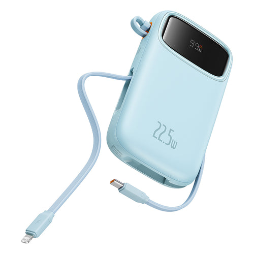 Baterie Externa Baseus Qpow Pro+ (P10055002313-00), Lightning, 2x Type-C, USB, 22.5W, 20000mAh, Cable Type-C, 30cm