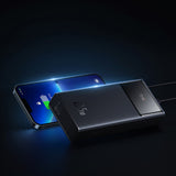 Baterie Externa Baseus Star-Lord (PPXJ080001), 2x USB, Type-C, Micro-USB, 22.5W, 20000mAh, Cable Type-C, 3A, 30cm, Negru