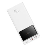 Baterie externa Baseus Star-Lord (PPXJ080002), 2x USB, Type-C, Micro-USB, 22.5W, 20000mAh, Cable Type-C, 3A, 30cm, alb