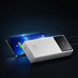 Baterie externa Baseus Star-Lord (PPXJ080002), 2x USB, Type-C, Micro-USB, 22.5W, 20000mAh, Cable Type-C, 3A, 30cm, alb