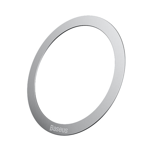 Adaptor Baseus (2 pack) Inel Metalic Magnetic Series (PCCH000012), Universal Phone Ring pentru Samsung, iPhone, Argintiu