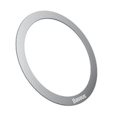 Adaptor Baseus (2 pack) Inel Metalic Magnetic Series (PCCH000012), Universal Phone Ring pentru Samsung, iPhone, Argintiu