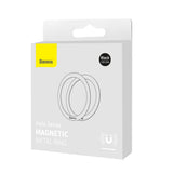 Adaptor Baseus (2 pack) Inel Metalic Magnetic Series (PCCH000001), Universal Phone Ring pentru Samsung, iPhone, Negru