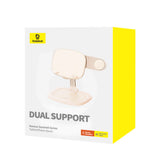 Suport de birou Baseus birou Seashell (B10451501411-00), pentru Tablets, Phones, MagSafe, Aliaj aluminiu, roz deschis