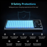 Baterie externa Baseus Star-Lord (PPXJ100002), 2x USB, Type-C, Micro-USB, 22.5W, 10000mAh, Cable Type-C, 3A, 30cm, alb