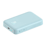 Baterie Externa Baseus Magnetic Mini (PPCX110103), USB-C, MagSafe, 10000mAh, 20W, cu Cable Type-C, 3A, 30cm, Bleu