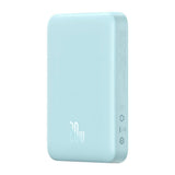 Baterie Externa Baseus Magnetic Mini (PPCX110103), USB-C, MagSafe, 10000mAh, 20W, cu Cable Type-C, 3A, 30cm, Bleu