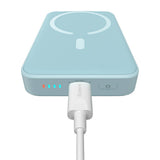 Baterie Externa Baseus Magnetic Mini (PPCX110103), USB-C, MagSafe, 10000mAh, 20W, cu Cable Type-C, 3A, 30cm, Bleu