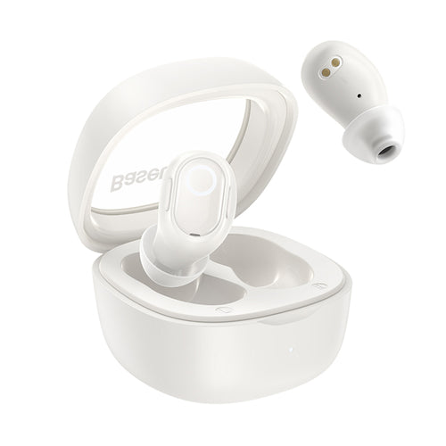 Casti wireless Baseus Bowie WM02 (NGTW370202), Bluetooth 5.3, TWS, In-ear, cu Microfon, alb