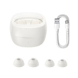 Casti wireless Baseus Bowie WM02 (NGTW370202), Bluetooth 5.3, TWS, In-ear, cu Microfon, alb