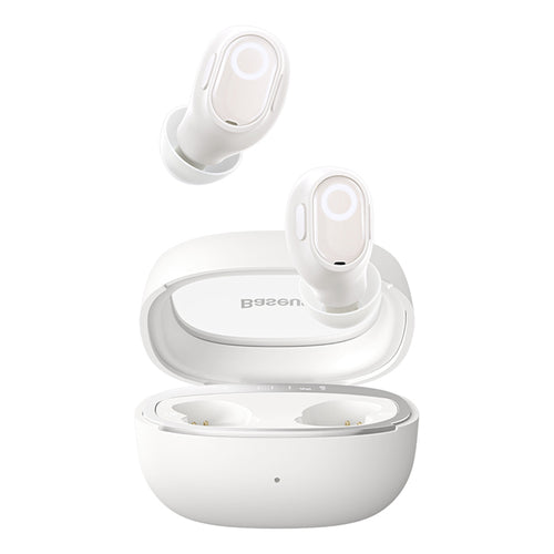 Casti wireless Baseus WM02+ (NGTW370302), True Wireless Stereo, Bluetooth V5.3, Inteligent Afisaj, alb