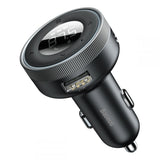 Modulator FM Baseus si Incarcator auto Enjoy (Cclh-01), USB-A, 3.4A cu Afisaj LED, negru