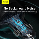 Modulator FM Baseus si Incarcator auto Enjoy (Cclh-01), USB-A, 3.4A cu Afisaj LED, negru