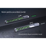Yesido Parking Number (C88), pentru Dashboard, Number Hiding, Fluorescent Digits, Weather-Resistant, 3M Adhesive, Negru