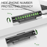 Yesido Numar parcare (C68), pentru Bord, Fluorescent Cifre, Ascundere numar, Weather-Resistant, Aliaj aluminiu, Negru