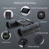 Techsuit Small Compact Binocular (BN2), pentru Hunting, Camping, Waterproof, High Powered, portabil, pliabil, 40x22, Negru