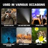 Techsuit Professional Military Binoculars (BN3), pentru Hunting, Waterproof, High Power, HD, Long Range, 20x50, Negru