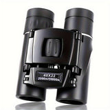 Techsuit Small Compact Binocular (BN2), pentru Hunting, Camping, Waterproof, High Powered, portabil, pliabil, 40x22, Negru