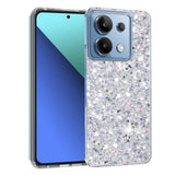 Husa pentru Xiaomi Redmi Note 13 4G, Techsuit Sparkly Glitter, alb