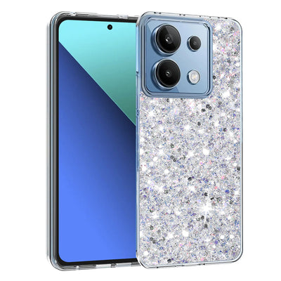 Husa pentru Xiaomi Redmi Note 13 4G, Techsuit Sparkly Glitter, alb