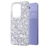 Husa pentru Xiaomi Redmi Note 13 Pro 4G, Techsuit Sparkly Glitter, alb