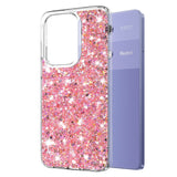 Husa pentru Xiaomi Redmi Note 13 Pro 4G, Techsuit Sparkly Glitter, alb