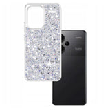 Husa pentru Xiaomi Redmi Note 13 Pro+ 5G, Techsuit Sparkly Glitter, alb