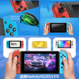 Gamepad Techsuit Switch Wireless Controller (Thswc), cu Integrat 360° Joystick, 450mAh, 6 Axis, rosu;albastru