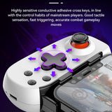 Gamepad Techsuit Wireless Controller (D6 DP), pentru Phones, Bluetooth, 400mAh, alb