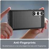 Husa pentru Samsung Galaxy S24 FE, Techsuit Carbon Silicone, albastru