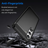 Husa pentru Samsung Galaxy S24 FE, Techsuit Carbon Silicone, albastru