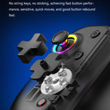 Gamepad Techsuit Wireless Controller (BSP-D8 Pro), pentru Phones, Tablets (Android, iOS, PS4), Bluetooth, Lumini RGB, 400mAh, alb