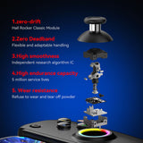 Gamepad Techsuit Wireless Controller (BSP-D8 Pro), pentru Phones, Tablets (Android, iOS, PS4), Bluetooth, Lumini RGB, 400mAh, alb