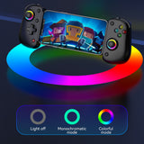 Gamepad Techsuit Wireless Controller (BSP-D8 Pro), pentru Phones, Tablets (Android, iOS, PS4), Bluetooth, Lumini RGB, 400mAh, alb