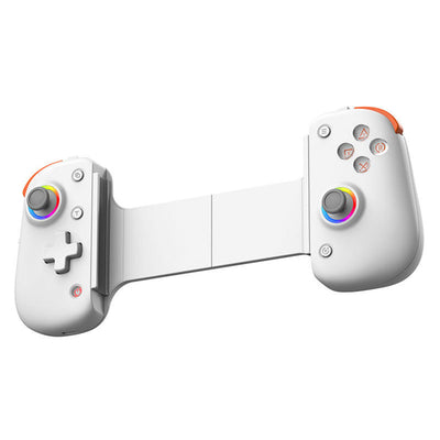 Gamepad Techsuit Wireless Controller (BSP-D8 Pro), pentru Phones, Tablets (Android, iOS, PS4), Bluetooth, Lumini RGB, 400mAh, alb