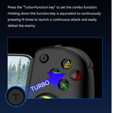 Gamepad Techsuit Wireless Controller (BSP-D8 Pro), pentru Phones, Tablets (Android, iOS, PS4), Bluetooth, Lumini RGB, 400mAh, alb