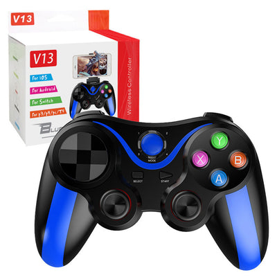 Gamepad Techsuit Wireless Controller (V13), Bluetooth V4.0, 2.4G, 400mAh, Universal, negru;albastru