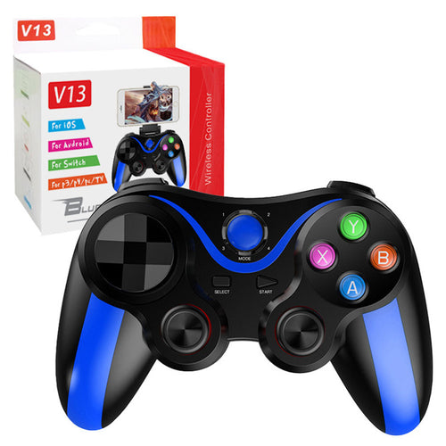 Gamepad Techsuit Wireless Controller (V13), Bluetooth V4.0, 2.4G, 400mAh, Universal, negru;albastru