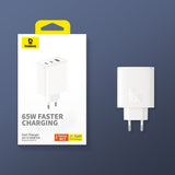 Incarcator retea Baseus Cube Pro (P10152301213-00), Incarcare rapidar, 2x Type-C, USB, 65W, alb
